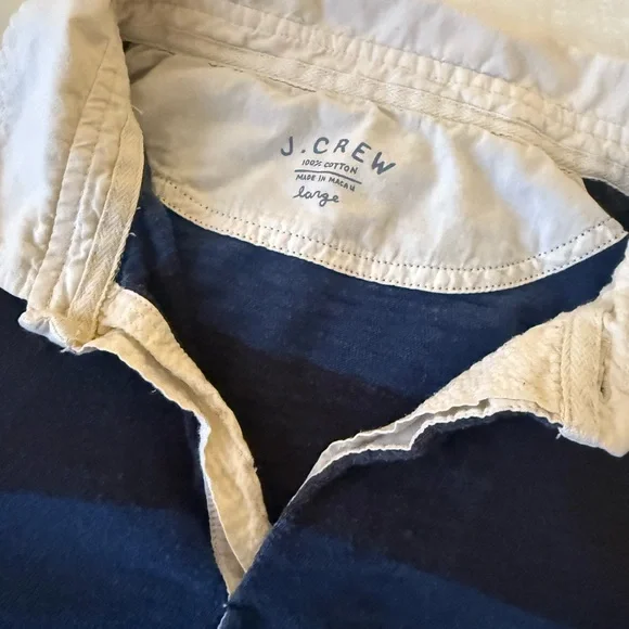 J. Crew Navy and blue Rugby Shirt - Picture 2 of 7